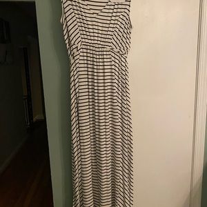 Isabel Black & Cream Horizontal Stripe Dress